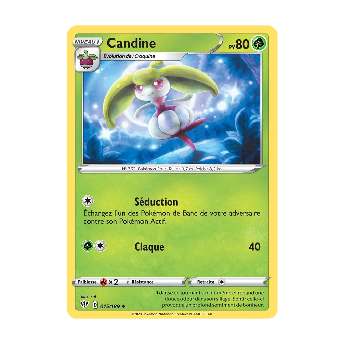 Candine 015/189 : Joyau Peu commune (Brillante) de l'extension Pokémon Épée et Bouclier Ténèbres Embrasées