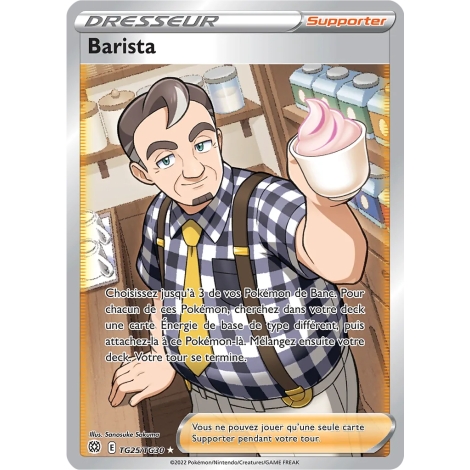 Barista TG25/TG30 : Joyau Galerie des Dresseurs ultra rare de l'extension Pokémon Stars Étincelantes