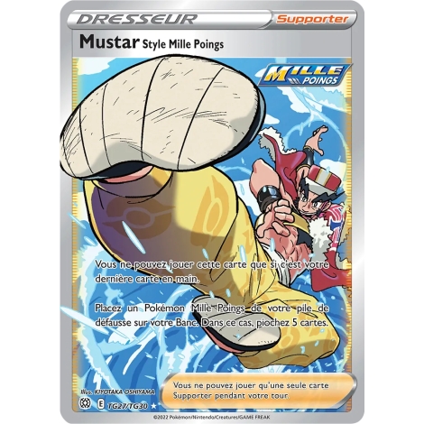 Carte Mustar Style Mille Poings - Galerie des Dresseurs ultra rare de Pokémon Stars Étincelantes TG27/TG30