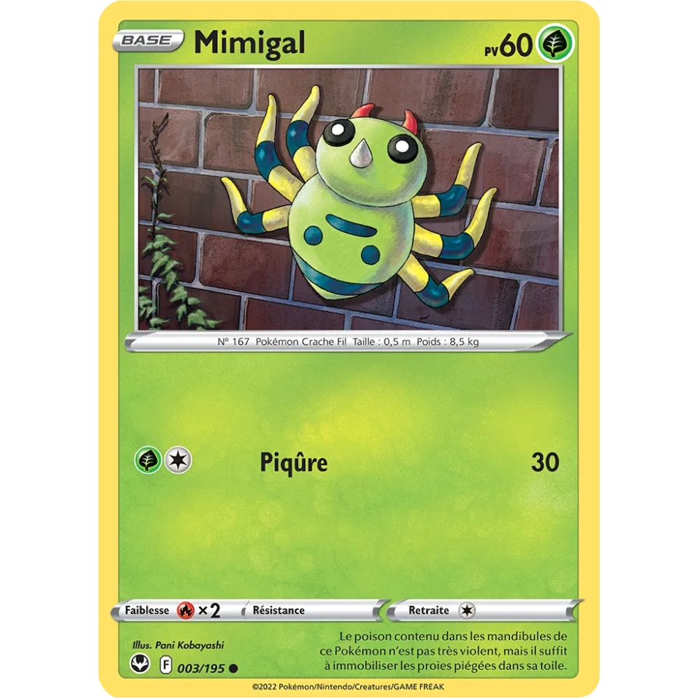 Mimigal 003/195 : Joyau Commune (Brillante) de l'extension Pokémon Tempête Argentée