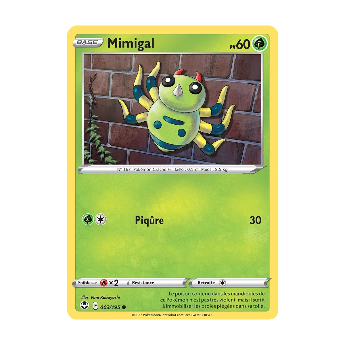 Mimigal 003/195 : Joyau Commune (Brillante) de l'extension Pokémon Tempête Argentée