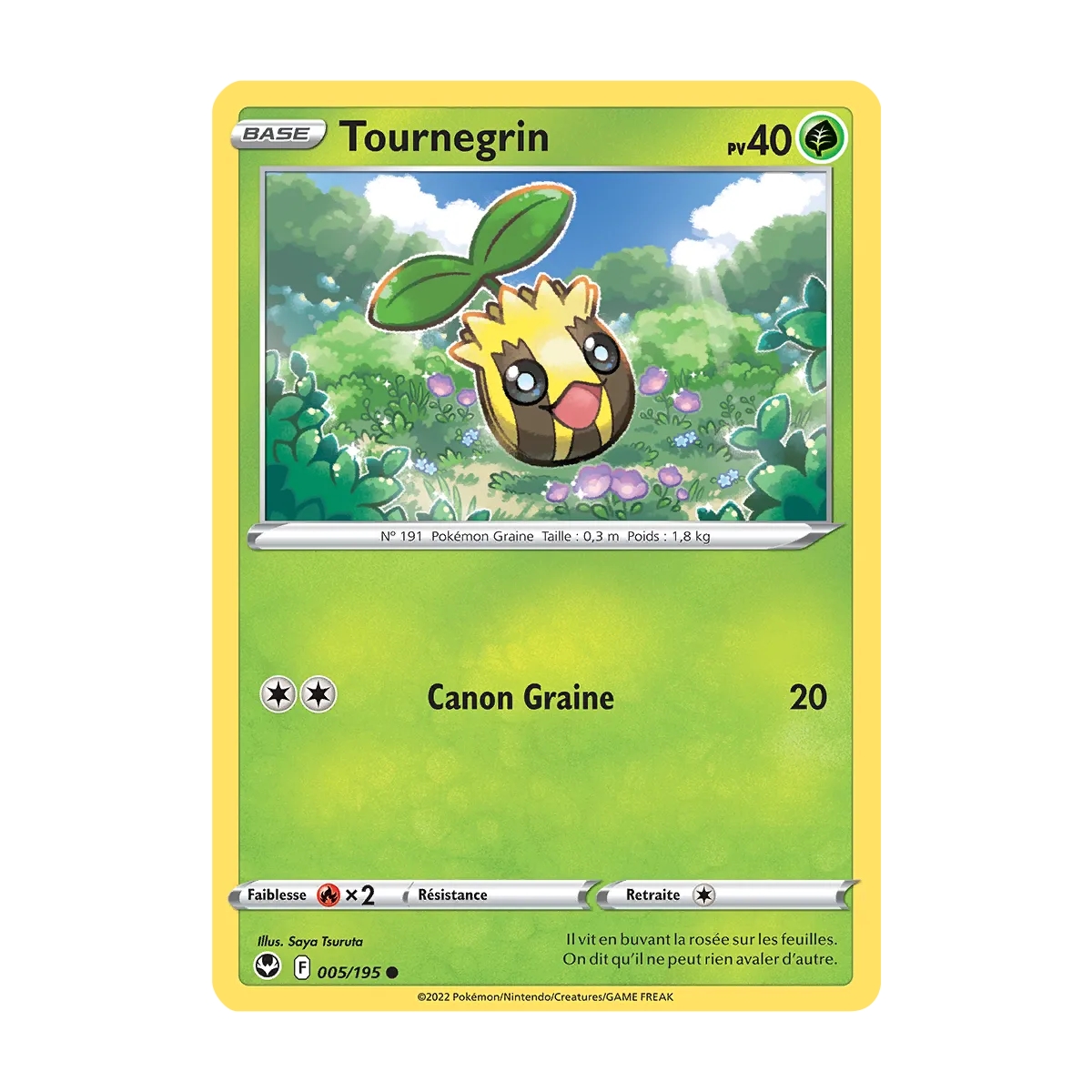 Tournegrin 005/195 : Joyau Commune (Brillante) de l'extension Pokémon Tempête Argentée