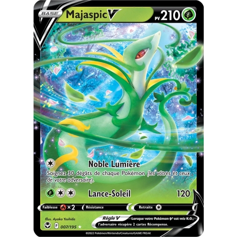 Majaspic - Holographique rare V de Pokémon Tempête Argentée 007/195