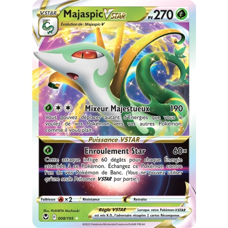 Carte Majaspic - Holographique rare STAR de Pokémon Tempête Argentée 008/195