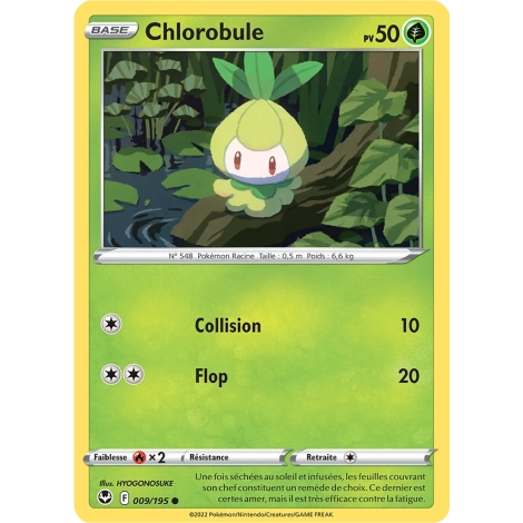 Carte Chlorobule - Commune (Brillante) de Pokémon Tempête Argentée 009/195