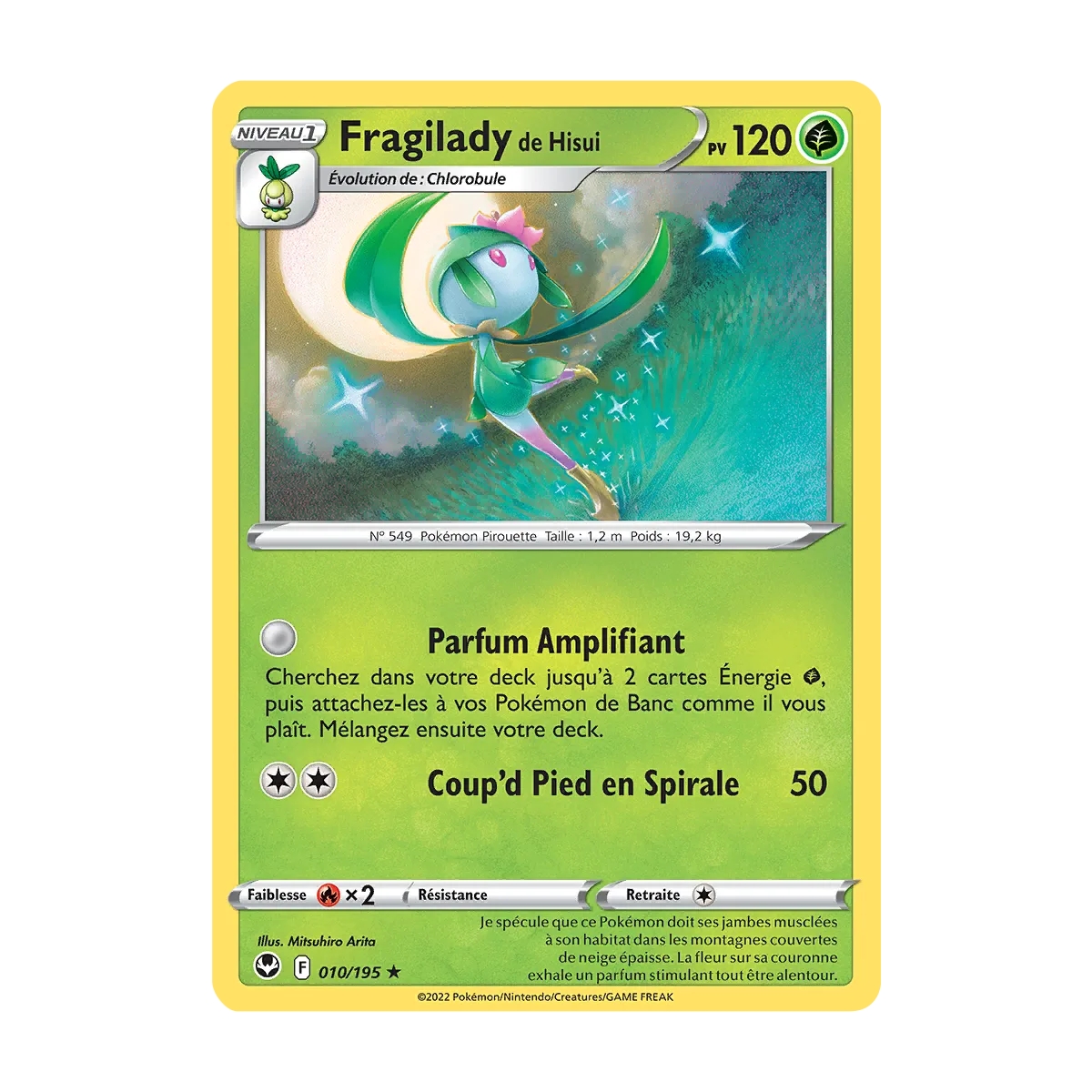 Fragilady de Hisui 010/195 : Joyau Rare (Brillante) de l'extension Pokémon Tempête Argentée