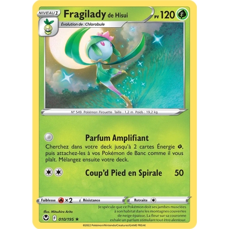 Fragilady de Hisui 010/195 : Joyau Rare (Brillante) de l'extension Pokémon Tempête Argentée