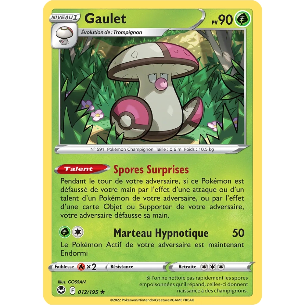 Carte Gaulet - Rare (Brillante) de Pokémon Tempête Argentée 012/195