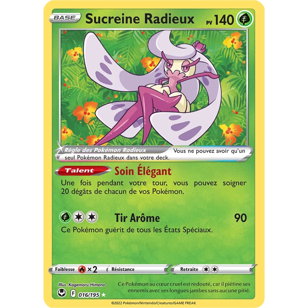 Sucreine Radieux - Radieux rare de Pokémon Tempête Argentée 016/195