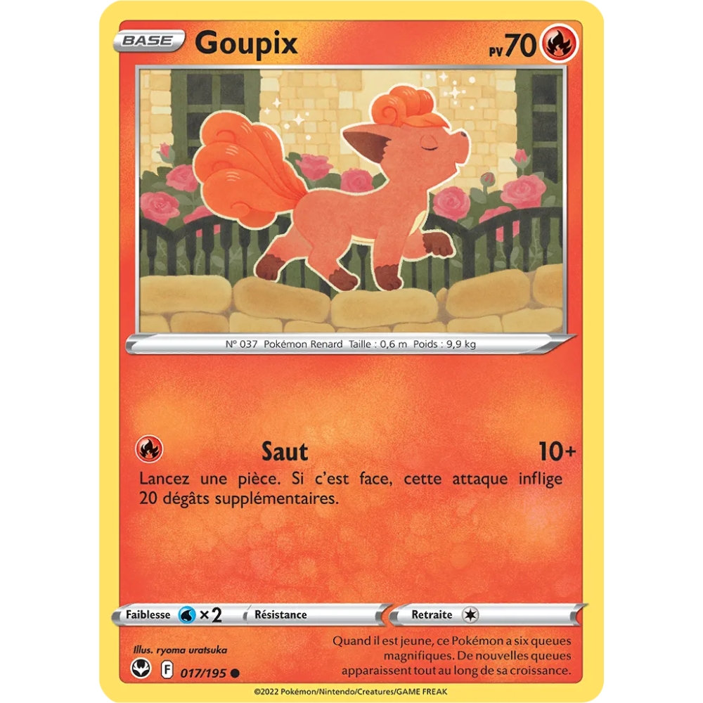 Goupix 017/195 : Joyau Commune (Brillante) de l'extension Pokémon Tempête Argentée