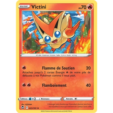 Découvrez Victini, carte Rare (Brillante) de la série Tempête Argentée