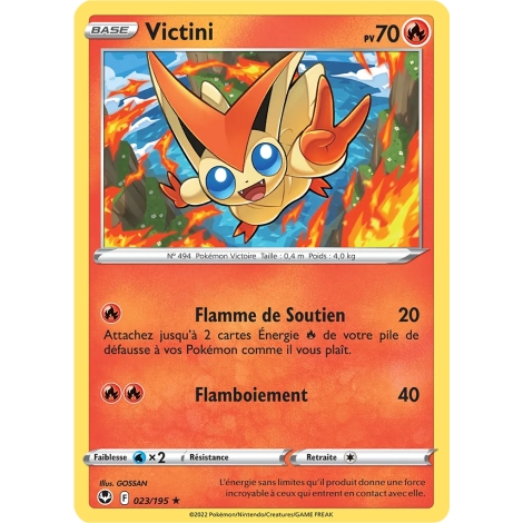 Découvrez Victini, carte Rare (Brillante) de la série Tempête Argentée