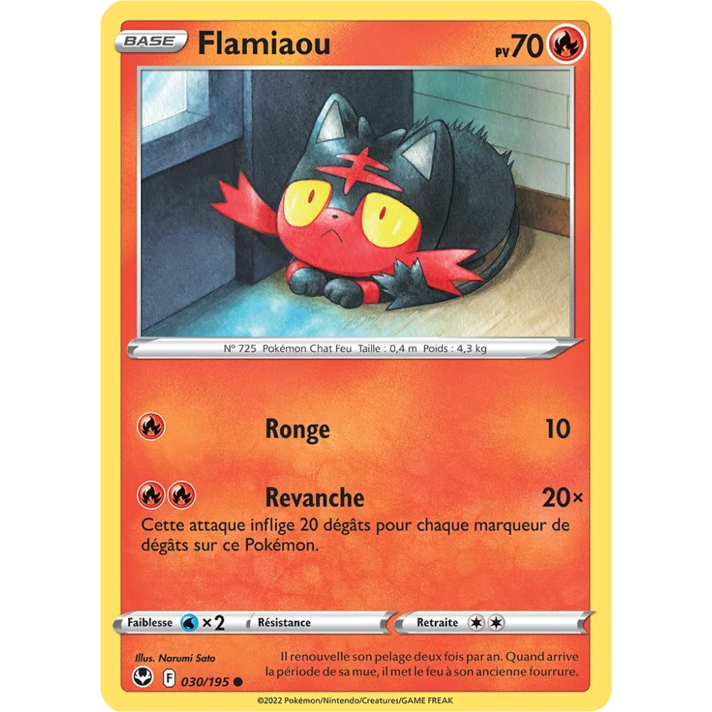 Flamiaou 030/195 : Joyau Commune (Brillante) de l'extension Pokémon Tempête Argentée