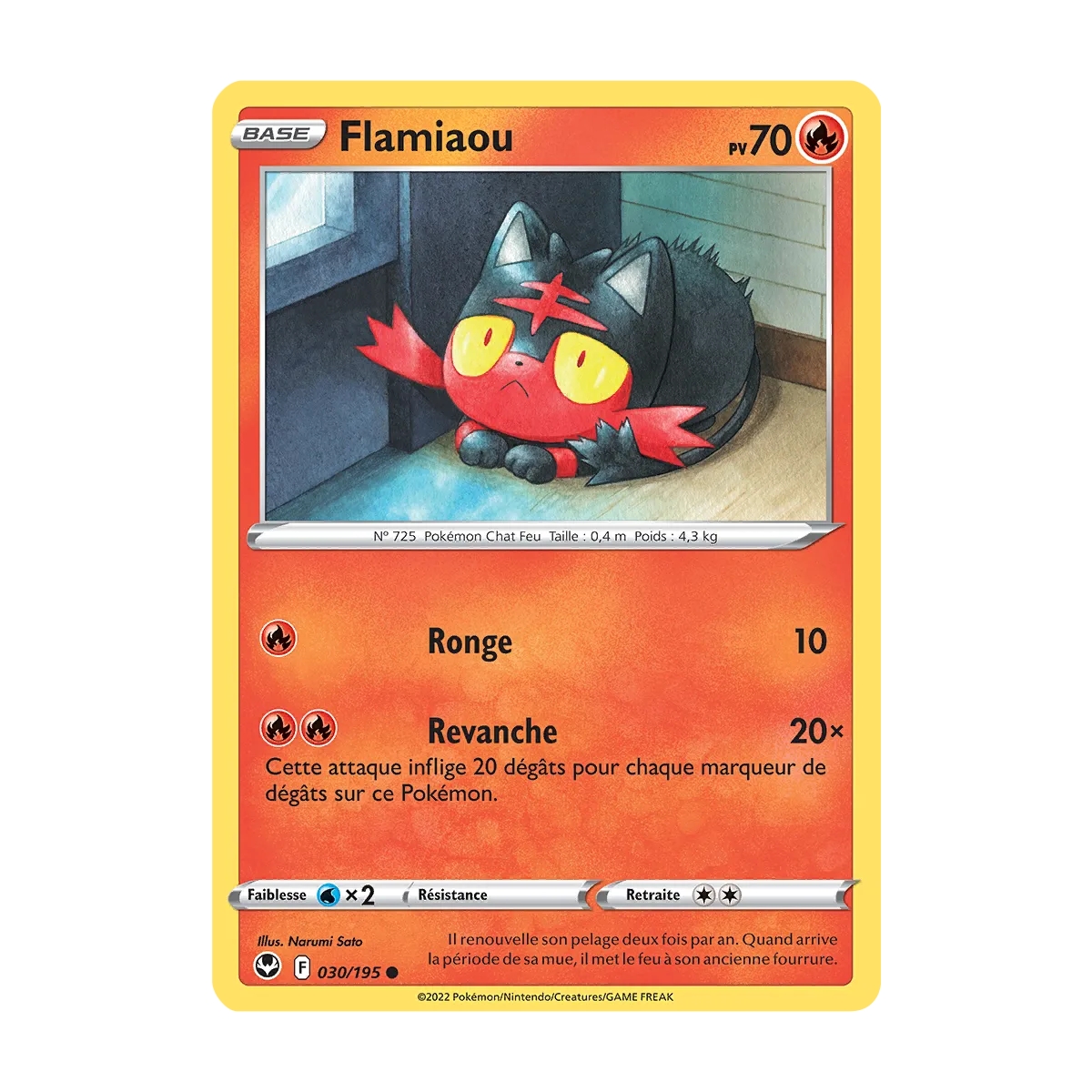 Flamiaou 030/195 : Joyau Commune (Brillante) de l'extension Pokémon Tempête Argentée