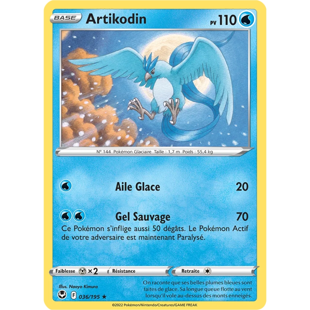 Artikodin - Holographique rare de Pokémon Tempête Argentée 036/195