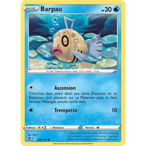 Barpau 039/195 : Joyau Commune (Brillante) de l'extension Pokémon Tempête Argentée