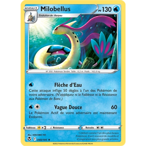 Carte Milobellus - Rare (Brillante) de Pokémon Tempête Argentée 040/195