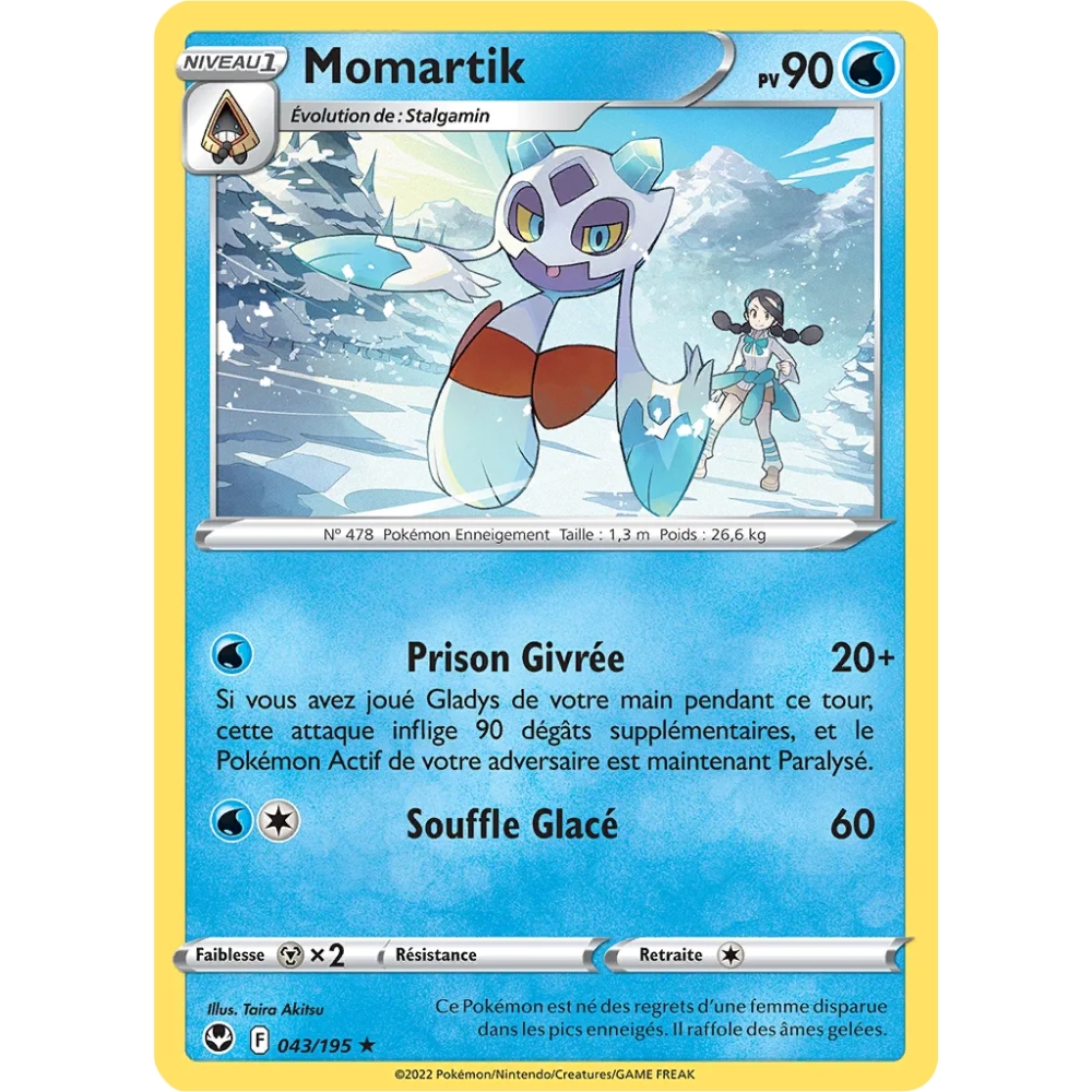 Momartik 043/195 : Joyau Rare (Brillante) de l'extension Pokémon Tempête Argentée