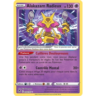 Alakazam Radieux, carte Radieux rare de la série Tempête Argentée