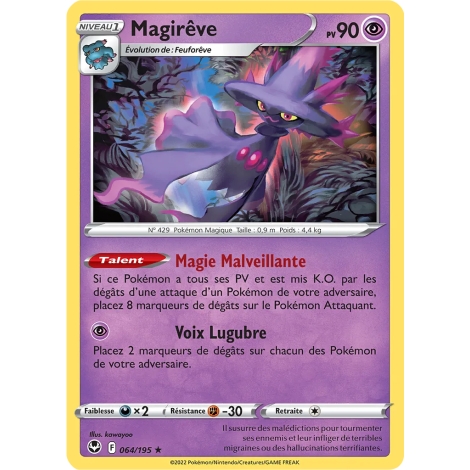 Magirêve 064/195 : Joyau Rare (Brillante) de l'extension Pokémon Tempête Argentée