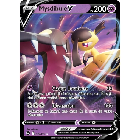 Mysdibule 070/195  rare V de l'extension Pokémon Tempête Argentée