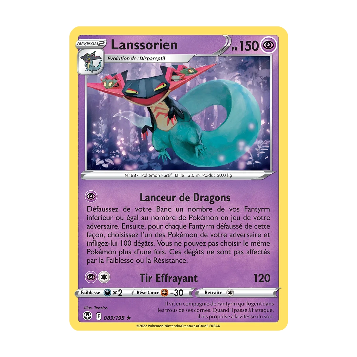 Lanssorien - Holographique rare de Pokémon Tempête Argentée 089/195