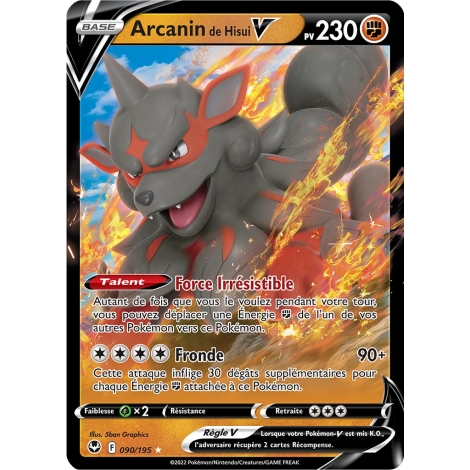 Arcanin de Hisui 090/195 V de l'extension Pokémon Tempête Argentée