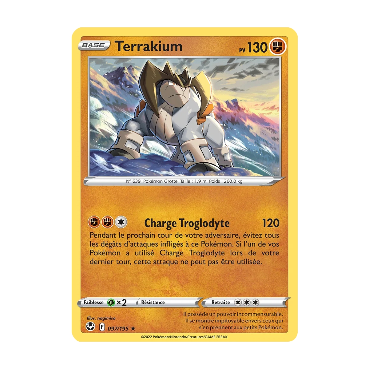 Terrakium 097/195 rare de l'extension Pokémon Tempête Argentée