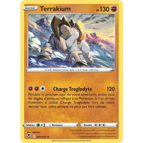 Terrakium 097/195 rare de l'extension Pokémon Tempête Argentée