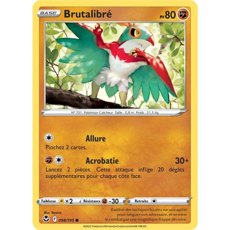 Brutalibré 098/195 : Joyau Commune (Brillante) de l'extension Pokémon Tempête Argentée