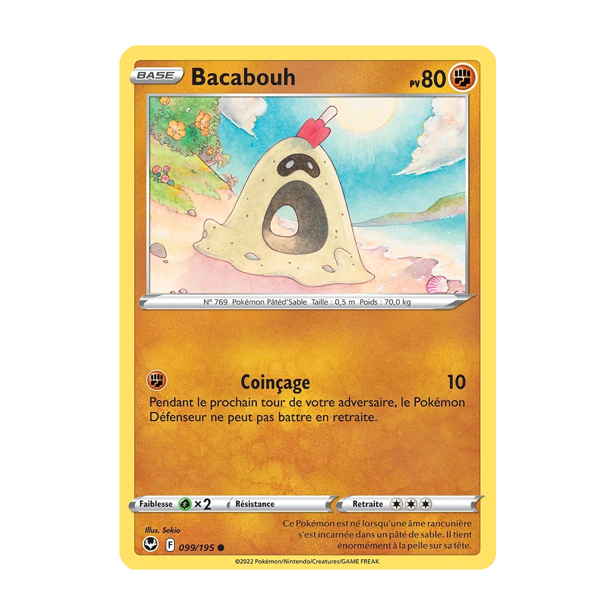 Carte Bacabouh - Commune (Brillante) de Pokémon Tempête Argentée 099/195