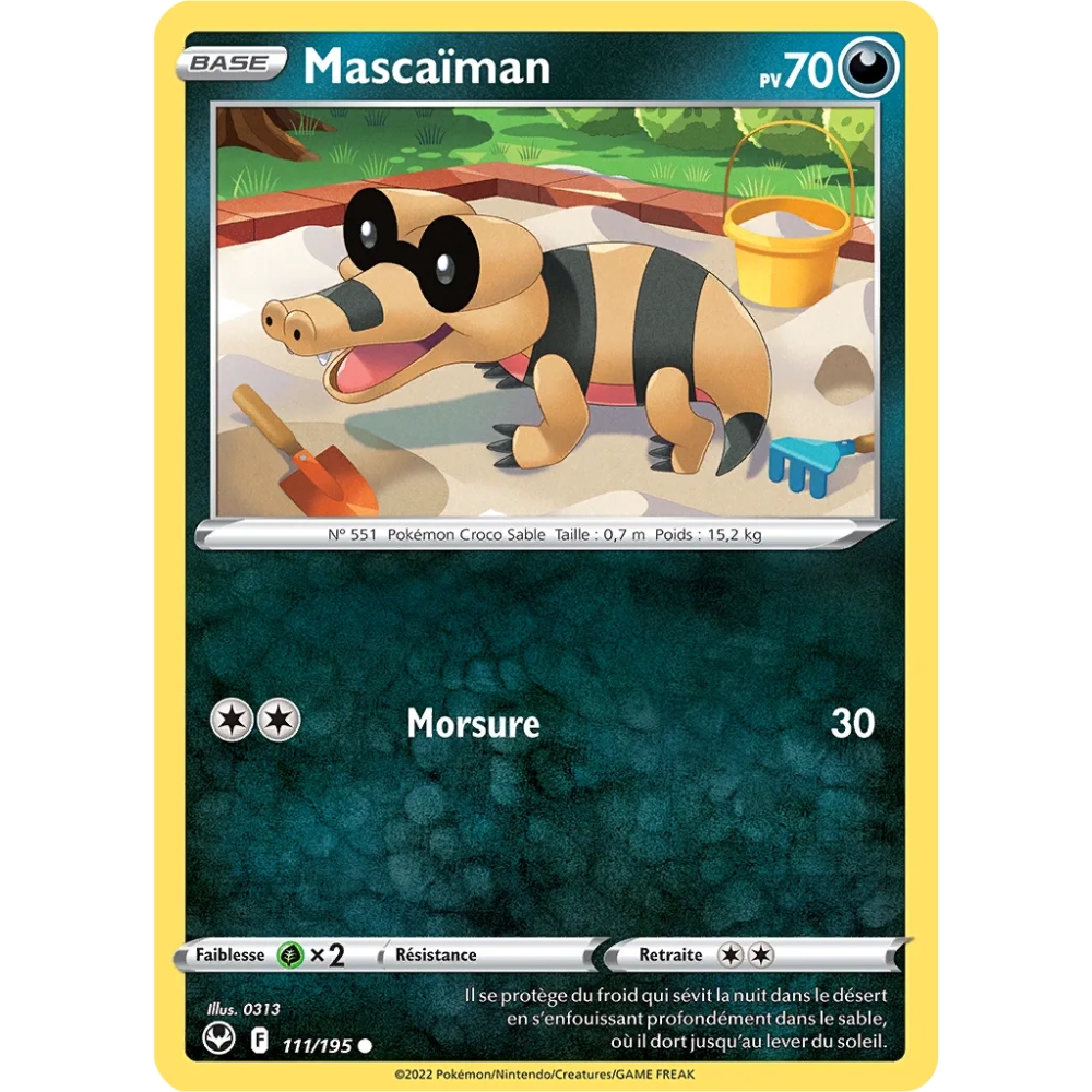 Mascaïman 111/195 : Joyau Commune (Brillante) de l'extension Pokémon Tempête Argentée