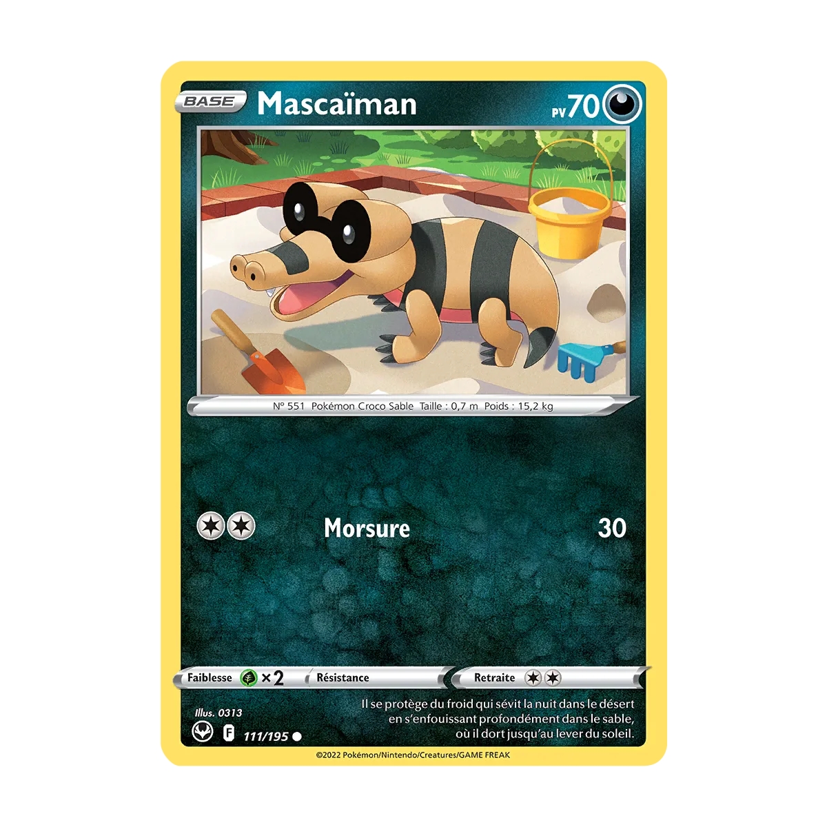 Mascaïman 111/195 : Joyau Commune (Brillante) de l'extension Pokémon Tempête Argentée