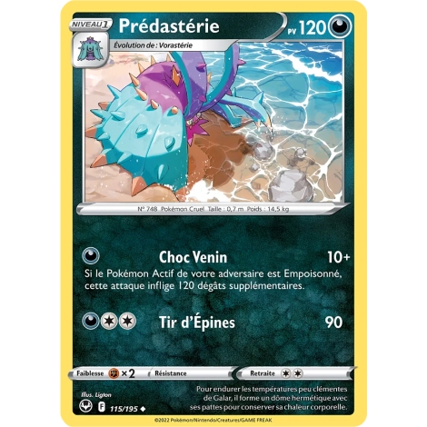 Carte Prédastérie - Peu commune (Brillante) de Pokémon Tempête Argentée 115/195