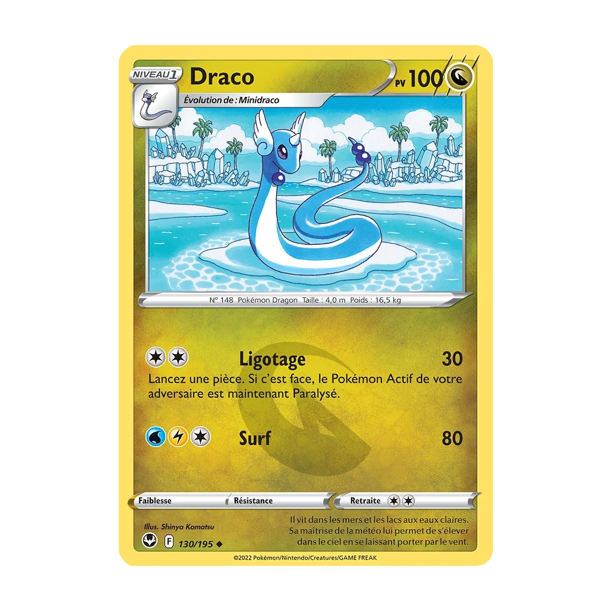 Carte Draco - Peu commune (Brillante) de Pokémon Tempête Argentée 130/195