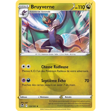 Carte Bruyverne - Rare (Brillante) de Pokémon Tempête Argentée 133/195