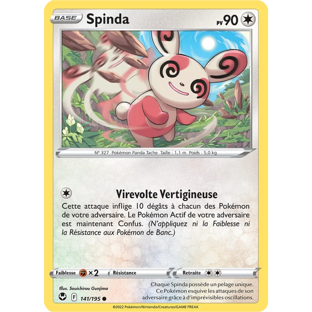 Spinda 141/195 : Joyau Commune (Brillante) de l'extension Pokémon Tempête Argentée