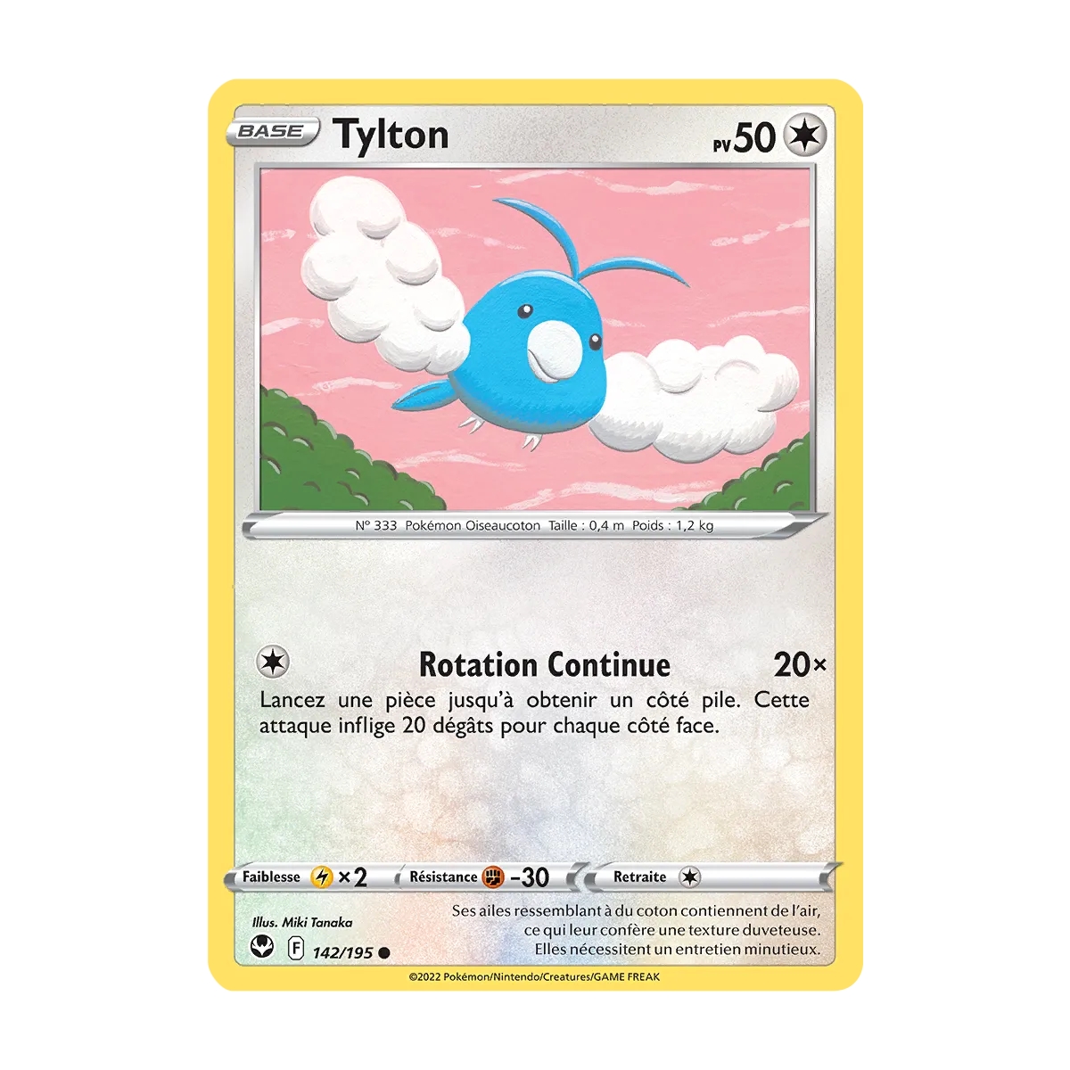 Tylton 142/195 : Joyau Commune (Brillante) de l'extension Pokémon Tempête Argentée