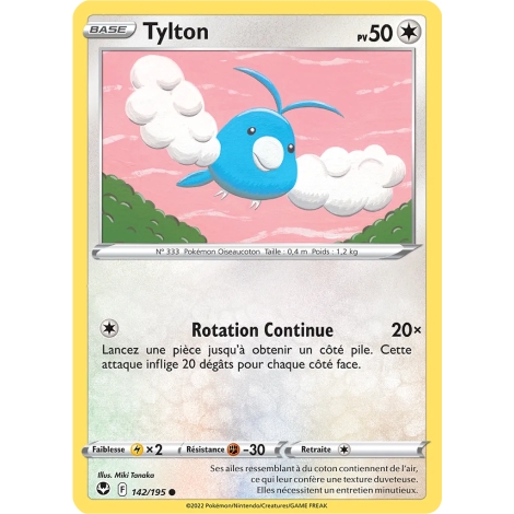 Tylton 142/195 : Joyau Commune (Brillante) de l'extension Pokémon Tempête Argentée