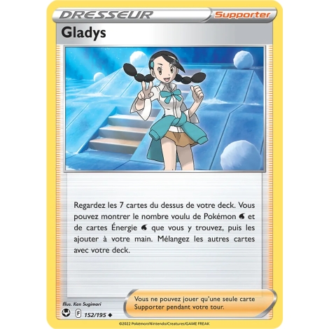 Gladys 152/195 : Joyau Peu commune (Brillante) de l'extension Pokémon Tempête Argentée