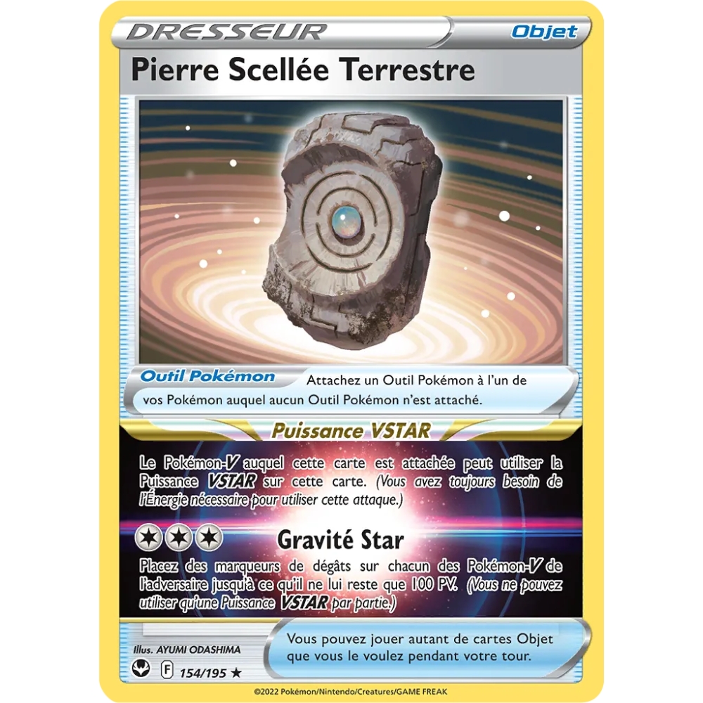 Pierre Scellée Terrestre 154/195 Pokémon Tempête Argentée