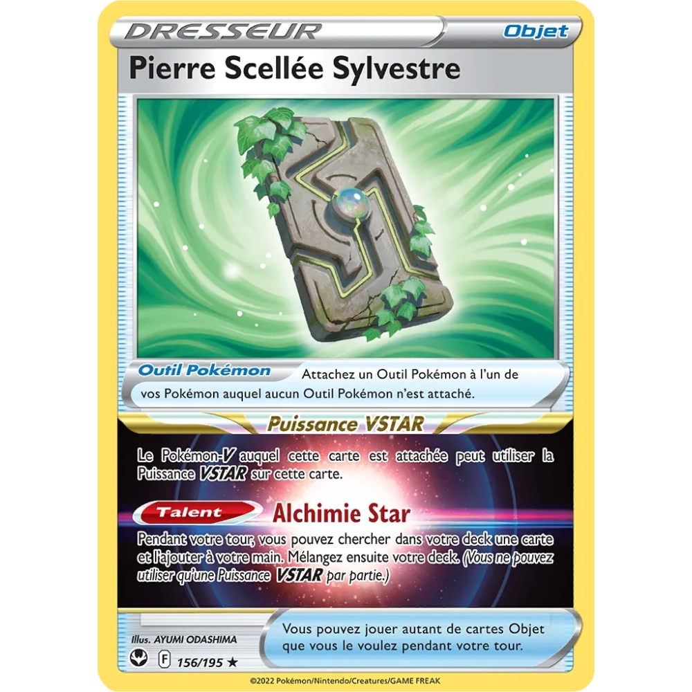 Pierre Scellée Sylvestre 156/195 Pokémon Tempête Argentée