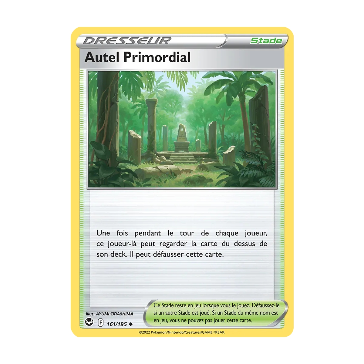 Carte Autel Primordial - Peu commune (Brillante) de Pokémon Tempête Argentée 161/195