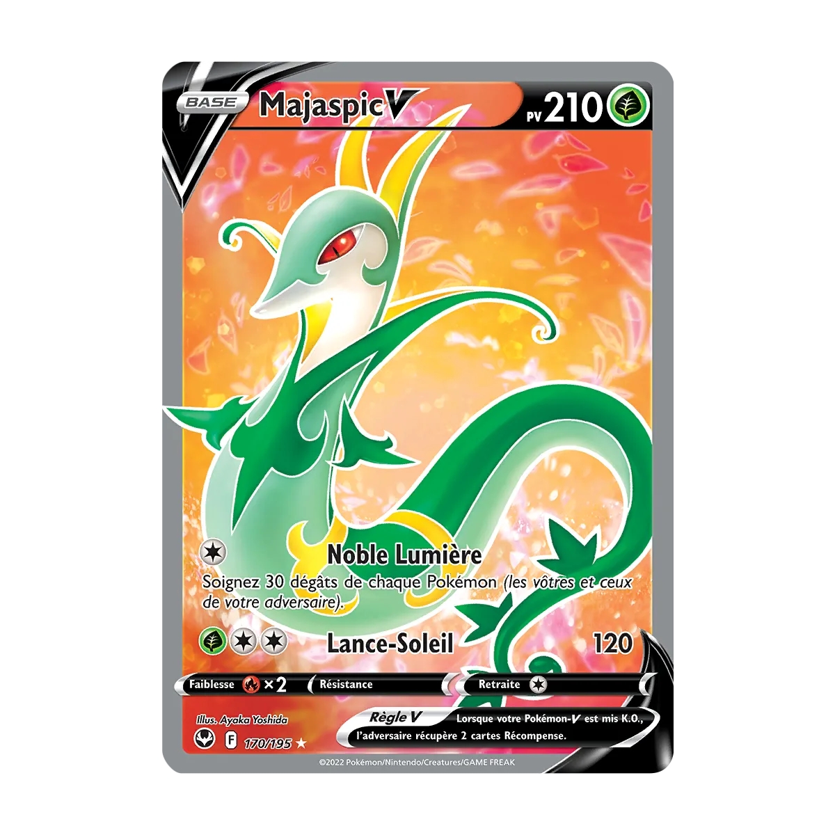 Majaspic 170/195 : Joyau Ultra rare de l'extension Pokémon Tempête Argentée