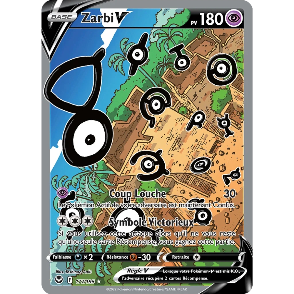 Zarbi 177/195 : Joyau Ultra rare de l'extension Pokémon Tempête Argentée