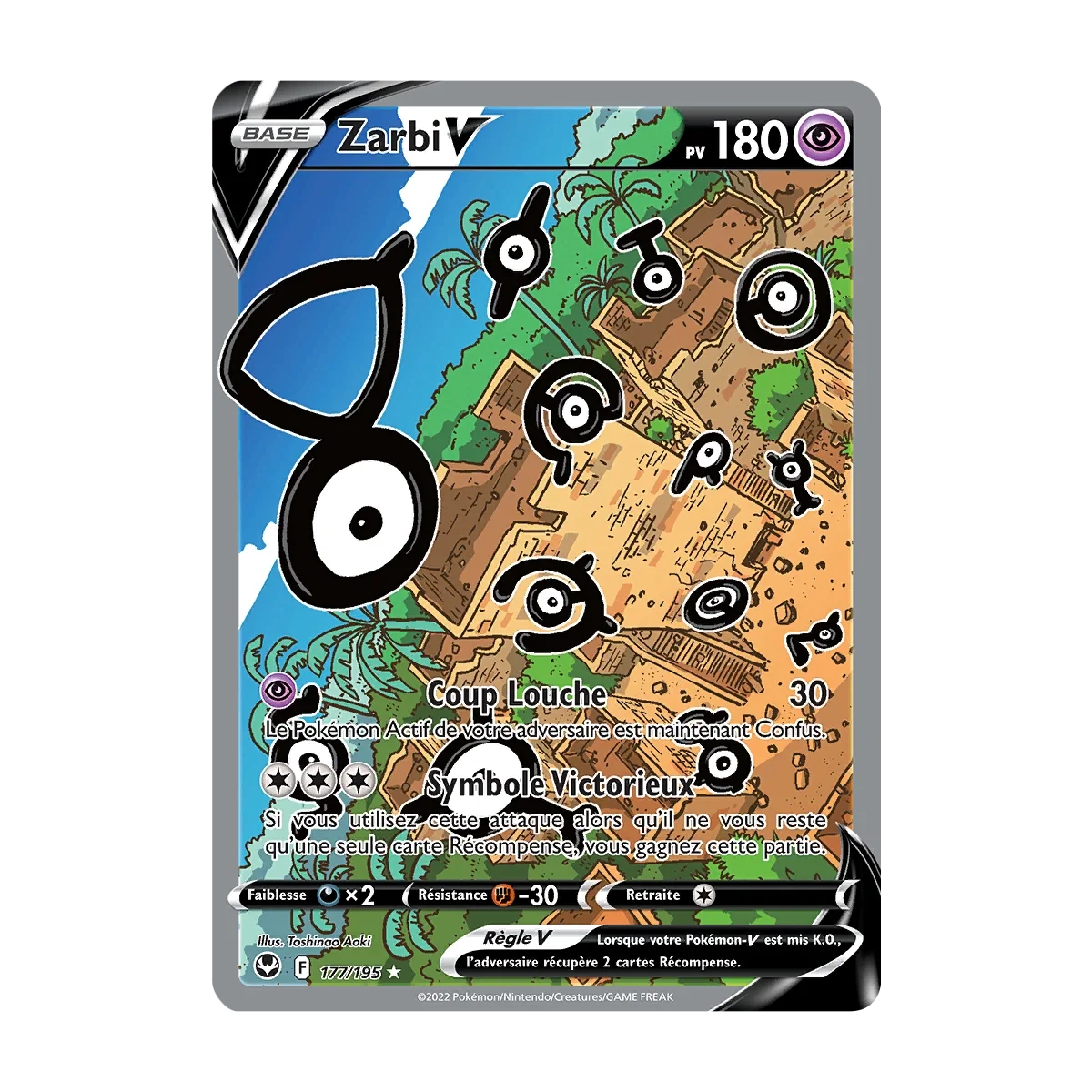 Zarbi 177/195 : Joyau Ultra rare de l'extension Pokémon Tempête Argentée