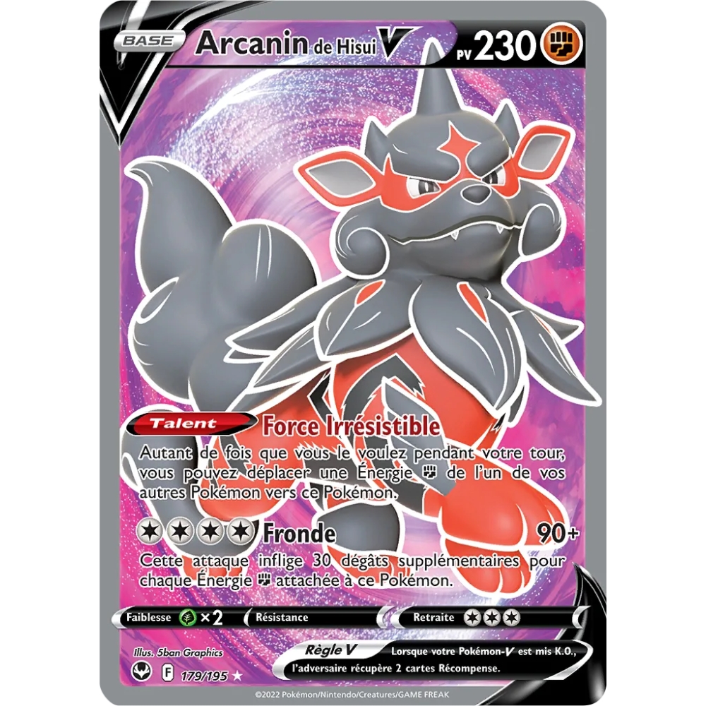 Arcanin de Hisui 179/195 : Joyau Ultra rare de l'extension Pokémon Tempête Argentée