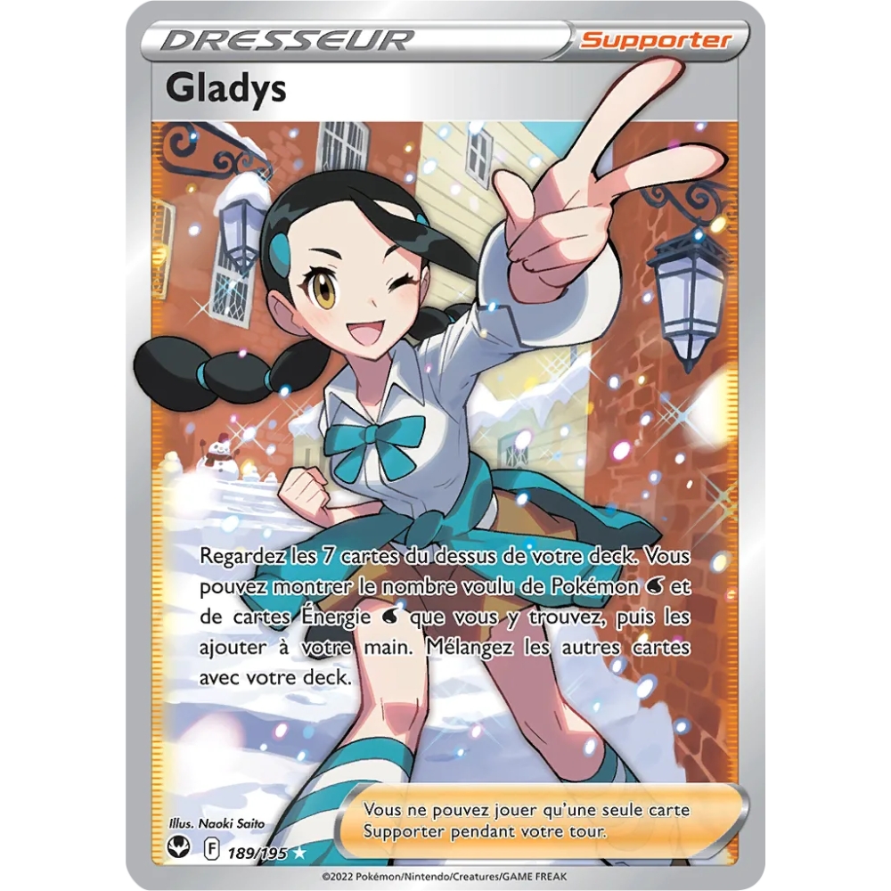 Gladys 189/195 : Joyau Ultra rare de l'extension Pokémon Tempête Argentée