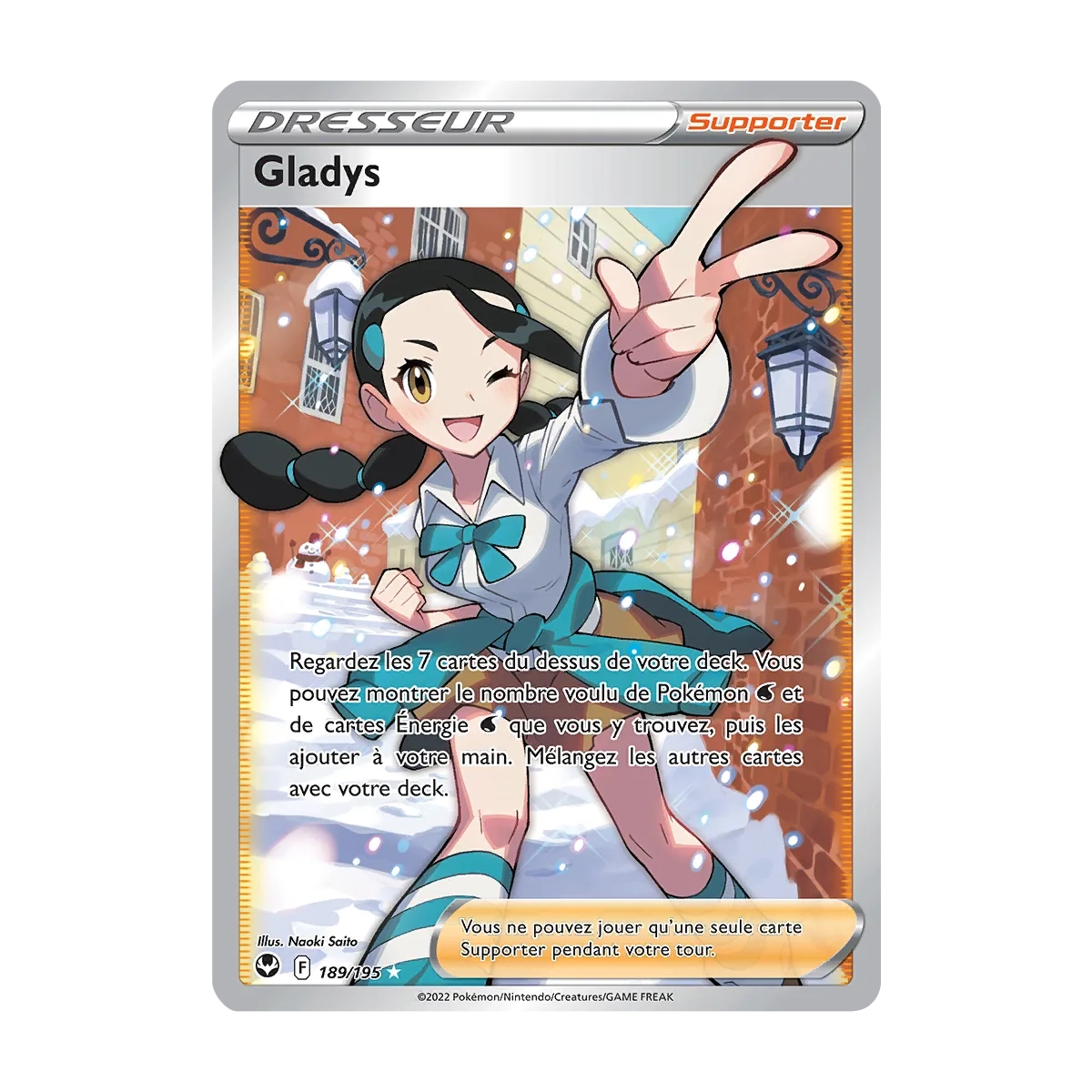 Gladys 189/195 : Joyau Ultra rare de l'extension Pokémon Tempête Argentée