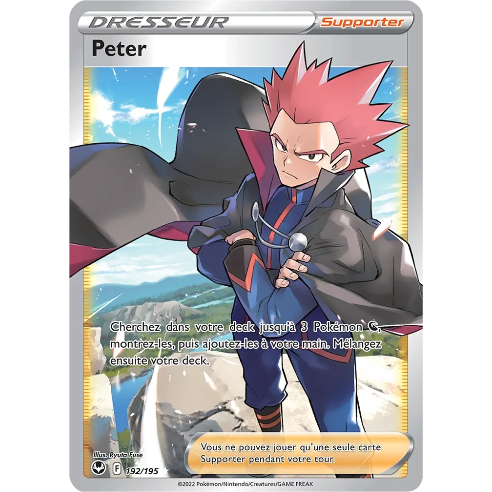 Carte Peter - Ultra rare de Pokémon Tempête Argentée 192/195